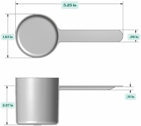 82 mL (82 CC | 2.77 Oz.) Long Handle Plastic Measuring Scoop for Coffee, Protein Powder, Pet Food, Spices, Grains, Dry Goods – Food-Grade BPA-Free (Pack of 10)