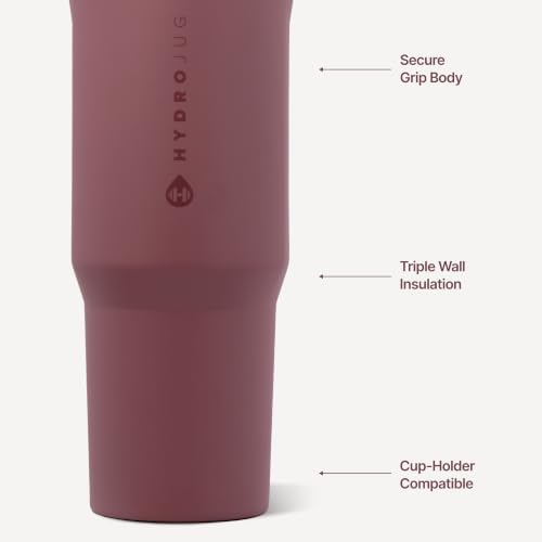 HydroJug Sport 40 oz Insulated Stainless Steel Water Bottle, Canyon Rose