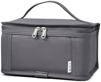 NOL Small Lunch Bag Mini Lunch Box Insulated Lunch Bag for Men/Women Leakproof Cooler Tote Bag Lightweight Nylon Waterproof Lunch Box For Work, Dark gray