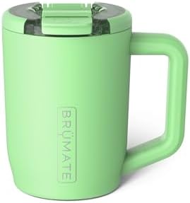 BrüMate Müv - 15oz 100% Leak Proof Insulated Coffee Mug with Handle & Lid - Stainless Steel Coffee Travel Mug - Double Walled Coffee Cup (Kiwi)