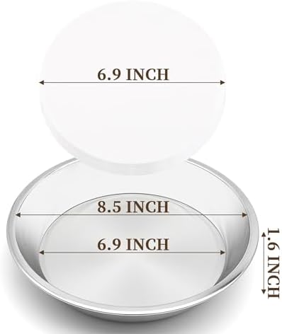 Cake Pan Set of 3-8 Inch Stainless Steel Cake Pans with 100 Parchment Paper, Nonstick, Mirror Finish for Easy Release, Even Baking, Dishwasher Safe, Round Cake Pans for Birthday, Banquet