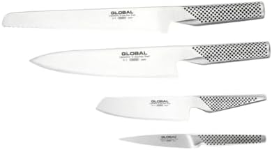 Global Teikoku 5 Piece Stainless Steel Knife Block Set