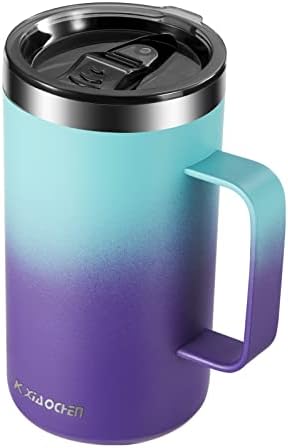 KXIAOCHEN 20 oz Insulated Coffee Mug, Coffee Cup with Lid and Wide Handle