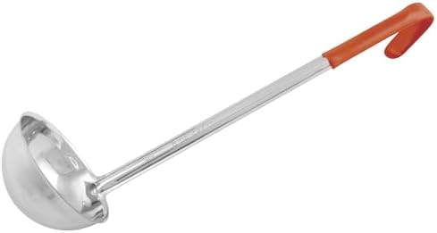 Winco 8 oz Red Prime One Piece Stainless Steel Ladle Listed