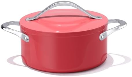 CookinCraze Ceramic Dutch Oven with Lid, 4.5 QT Nonstick Pot for Baking