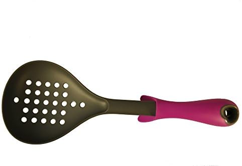 70706 Uniware Professional Non-stick Kitchen Gadgets with Weighted Handle and Integrated Tool Rests (Skimmer, Megenta)