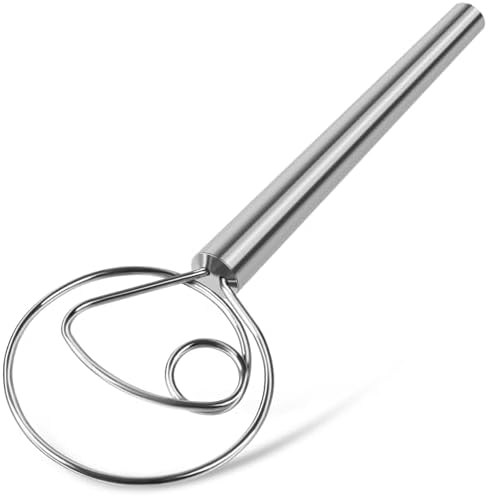 TEEVEA Danish Dough Whisk Stainless Steel for Sourdough Bread
