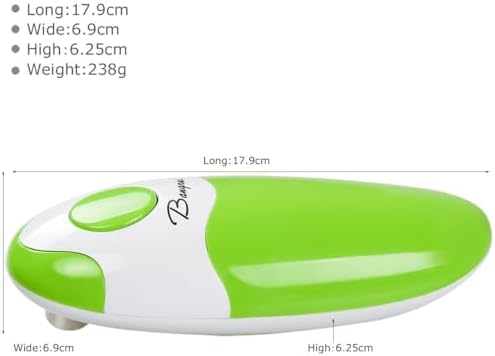Kitchen Automatic Safety Cordless One Tin Touch Electric Can Opener& Bangrui Professional Electric Can Opener.One-touch switch .Smooth can edge.Being friendly to left-hander and arthritics!(Green)