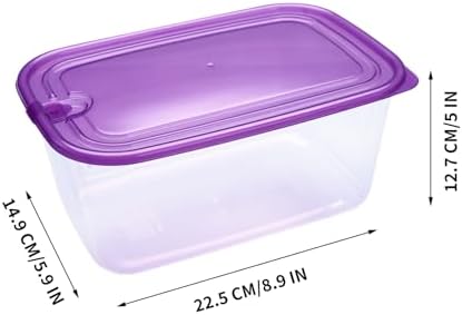 KIGI Large Plastic Food Containers with Snap-on Lids, BPA-Free, Stackable, Reusable, for Kitchen Pantry & Fridge Organization, Microwave, Dishwasher & Freezer Safe Food Storage (8.3 Cup 6-PACK)