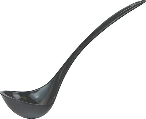 Reston Lloyd Melamine Soup Ladle Kitchen Utensil, Premium Quality Utensil with Heat Resistant Ergonomic Handle, Durable BPA-Free Plastic, 10.5 inch long, 6pc Set, Charcoal
