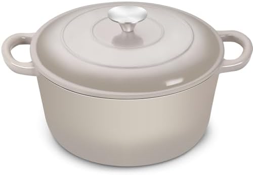 TeamFar Dutch Oven, 6QT Enameled Cast Iron Dutch Oven Cooking Pot