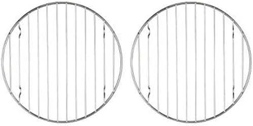 Mrs. Anderson's Baking Professional Round Cooling Rack, Heavy Duty Steel, Set of 2, 6 x 6 x 0.5-Inches