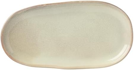 Oneida Organic Shades Sage Green Stoneware 2-Piece Serving Platter Set