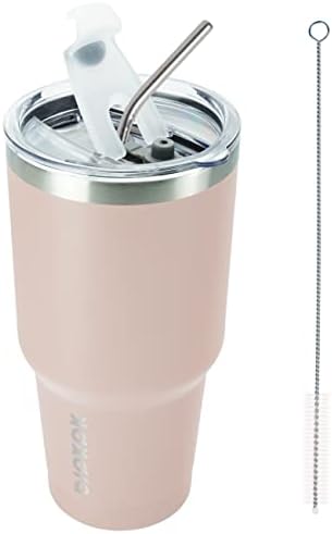 BJPKPK 30 oz Tumbler with Lid and Straw, Insulated Stainless Steel Cup