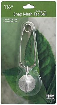HIC Kitchen Snap Ball Tea Infuser, 18/8 Stainless Steel, For Loose Leaf Tea and Mulling Spices