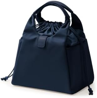 EACHY Insulated Lunch Bag for Women, Upgraded 13L Large Capacity Lunch Box, Stylish Drawstring Tote with Stain-Resistant Wipe-Clean Lining, Thermal Cooler Carrier for Work, Nursing and Commute