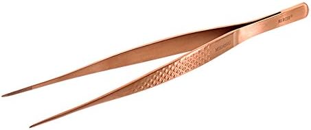 Mercer Culinary 18-8 Stainless Steel Precision Plus Chef Plating Tong, Fine Point, 6-1/8 Inch, Rose Gold