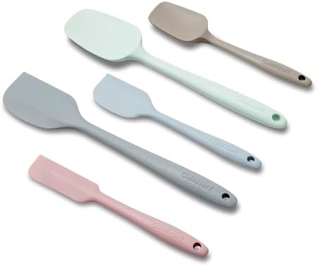 Cuisinart High Heat Resistant Silicone Spatulas, Set of 5, Multicolor, CTG-00-5SP
