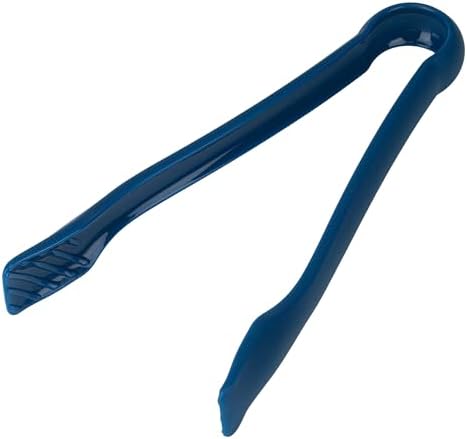 DecorRack 3 Piece Plastic Tong Set, 6-8-10 in Heavy Duty (Blue)