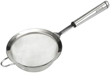 GoodCook Gourmet 6-inch Hand Strainer, Stainless Steel Diamond Shaped Ergonomic Handle with Hang Loop