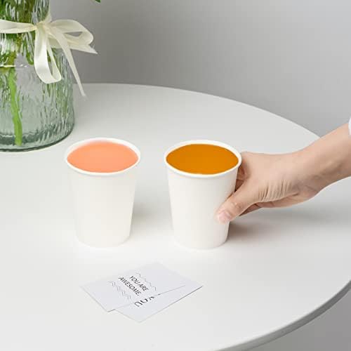 RACETOP 8 oz Disposable Paper Coffee Cups, 300 Pack