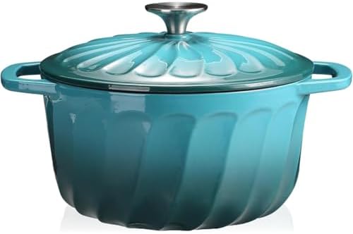 Enameled Cast Iron Dutch Oven Pot with Lid, 6 QT Large Dutch Oven