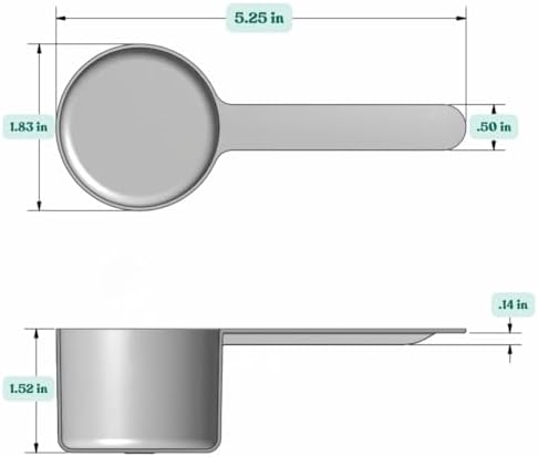 55 mL (55 CC | 1.86 Oz.) Long Handle Plastic Measuring Scoop for Coffee, Protein Powder, Pet Food, Spices, Grains, Dry Goods – Food-Grade BPA-Free (Pack of 100)