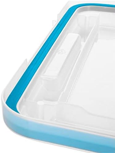 Sterilite 54 Qt Gasket Box, Stackable Storage Bin with Latching Lid and Tight Seal, Plastic Container to Organize Basement, Clear Base and Lid, 1-Pack