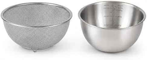 18/8 Stainless Steel Colander with Mixing Bowl, 1.5QT