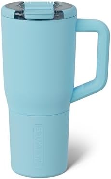 BrüMate Müv - 25oz 100% Leak Proof Insulated Coffee Mug with Handle & Lid - Stainless Steel Coffee Travel Mug - Double Walled Coffee Cup (Glacier)