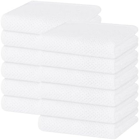 Homaxy 100% Cotton Waffle Weave Kitchen Dish Towels 12-Pack, White