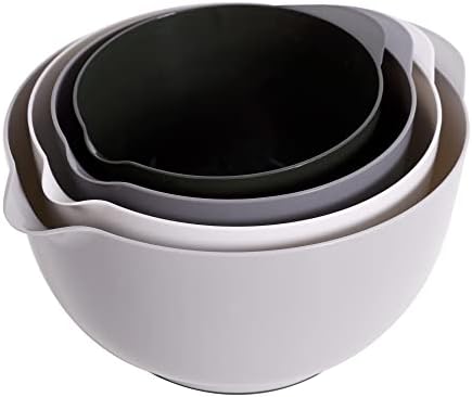 BoxedHome Classic Mixing Bowl Set of 4, BPA Free Plastic