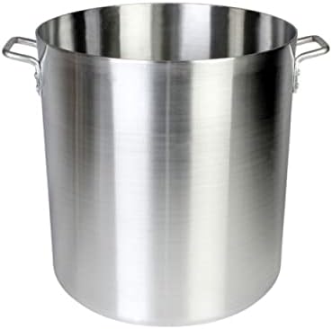 TrueCraftware- 60 qt. Aluminum Stock Pot with Riveted Handles 4mm Thickness- Multipurpose Pot Cookware Large Stockpot Stew For Cooking Simmering Soup Seafood Stock Home Kitchen Restaurant