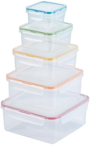 LocknLock Storage Food Storage Container Set, 10-Piece, Clear