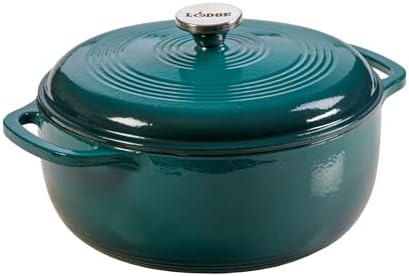 Lodge Essential Enamel Cast Iron Dutch Oven, 6 Quart, Lagoon