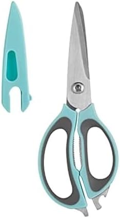 Farberware 4-in-1 Kitchen Shears, 2-Piece, Aqua and Gray