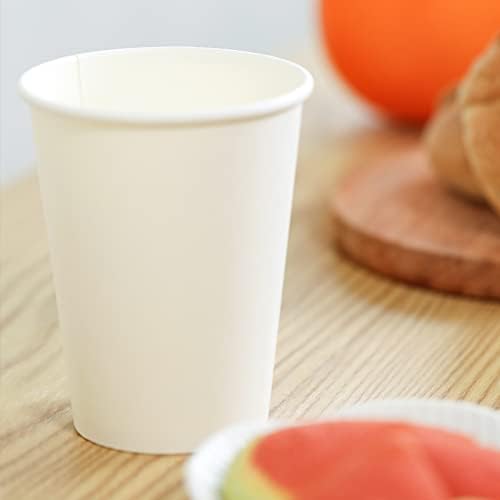RACETOP Coffee Cups 12 oz, 100 Pack Disposable Paper Cups