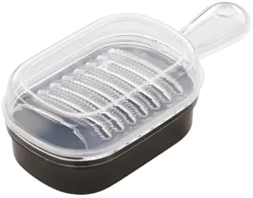 JapanBargain, Japanese Plastic Zester Grater – Multi-Purpose Coarse/Fine Condiment Grater with Container for Ginger and Wasabi, Made in Japan
