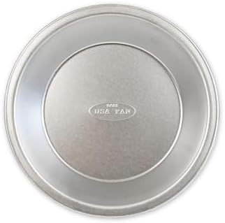 USA Pan Bare Bakeware Traditional Aluminized Steel Uncoated 9-Inch Pie Pan, Made without nonstick coating