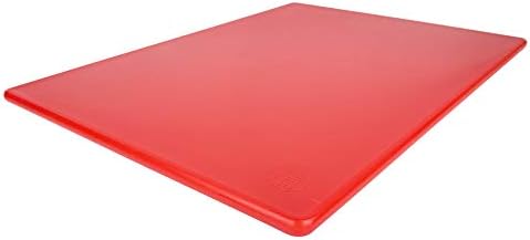 Commercial Grade 20x15 Red Cutting Board for Meat, X-Large 1/2" Plastic