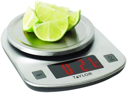 Taylor Digital Kitchen Scale, 11 pound capacity, Steel