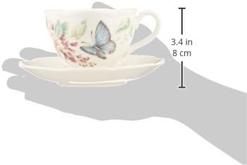 Lenox Butterfly Meadow Blue Porcelain Tea Cup and Saucer Set