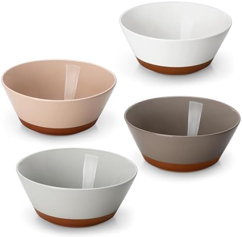 MALACASA Soup Bowls, Ceramic Salad Bowls Set of 4, 36oz Ceramic Bowls