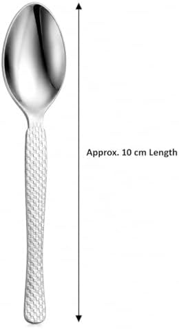 Stainless Steel TEA/COFFE AND Spice Box Spoons Set of 12 (Silver) (Small Tea spoon)