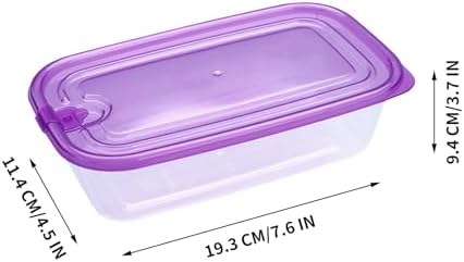 KIGI Food Containers with Lids, BPA Free Plastic, Clear & Stackable, Reusable Plastic Containers with Snap-on Lids for Leftovers, Microwave & Freezer Safe (2.5 Cup 6 PACK)