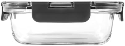 Zyliss E981067 4 Piece Glass Container Set, Shatterproof Glass, Airtight Food Storage Boxes with Sealable Lid, Microwave Safe, BPA Free, Freezer Safe, Fridge Storage, Food Container