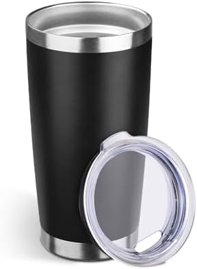 StarSpeed 20oz Stainless Steel Travel Coffee Tumbler,Black