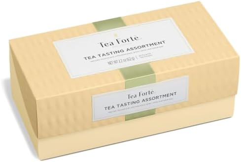 Tea Forte Tea Sampler, 20 Pyramid Infuser Bags, Premium Tea Gift Set