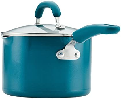 Rachael Ray Create Delicious Nonstick Saucepan with Straining Lid, 3-Quart