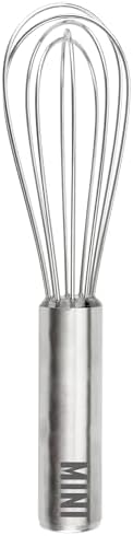 Tovolo Mini Whisk Stainless Steel 6 Inch Tiny Whipper for for Cooking Blending Mixing Stirring Whisking Egg Beating, Easy to Clean Dishwasher Safe Small Kitchen Mini Metal Whisk